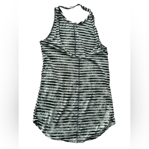 Vans long back cutout tank top striped gray tie-dye Medium - Picture 2 of 9